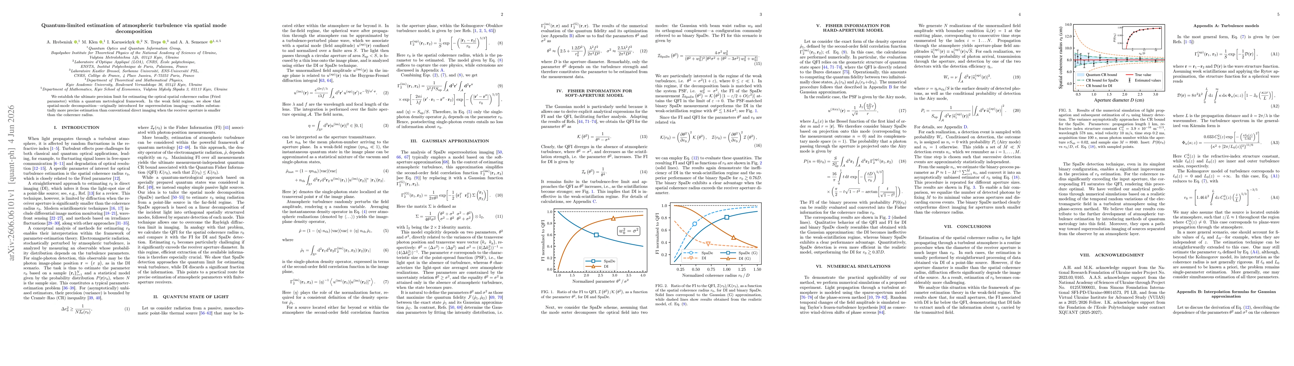 Thumbnail for Quantum-limited estimation of atmospheric turbulence via spatial mode decomposition