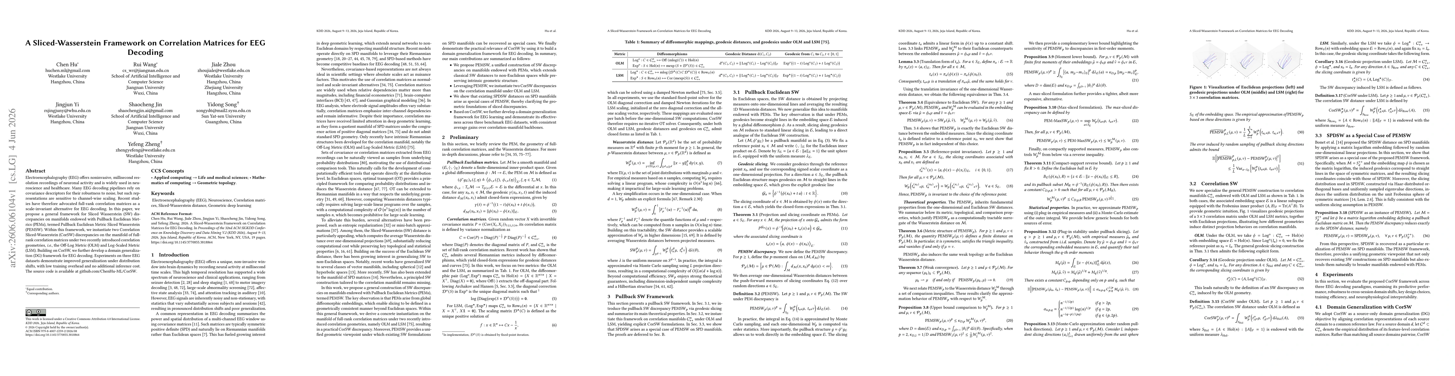 Thumbnail for A Sliced-Wasserstein Framework on Correlation Matrices for EEG Decoding