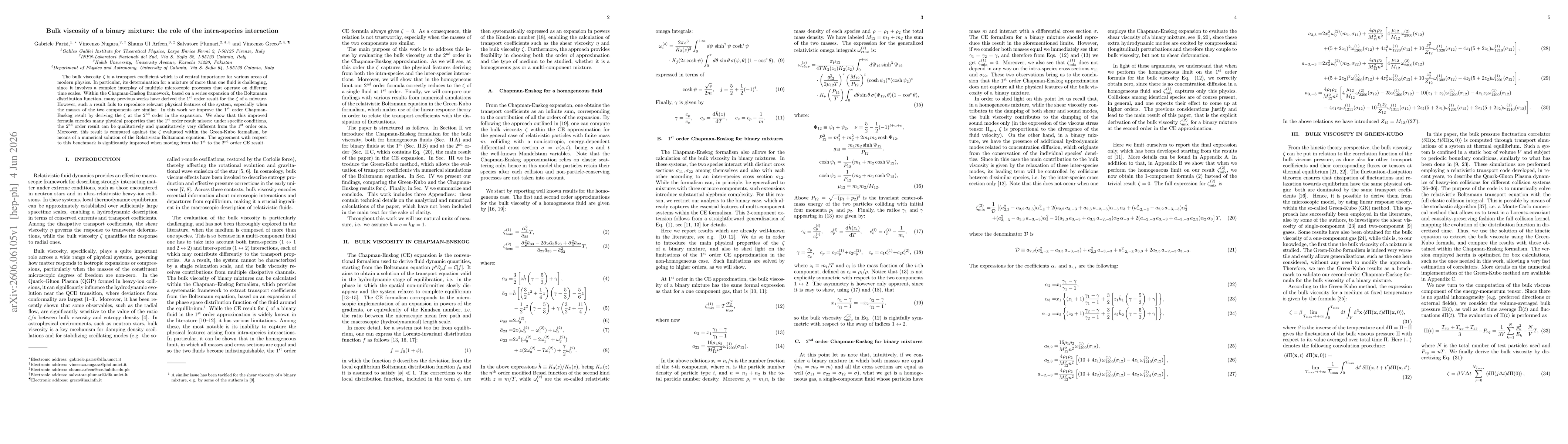 Thumbnail for Bulk viscosity of a binary mixture: the role of the intra-species interaction