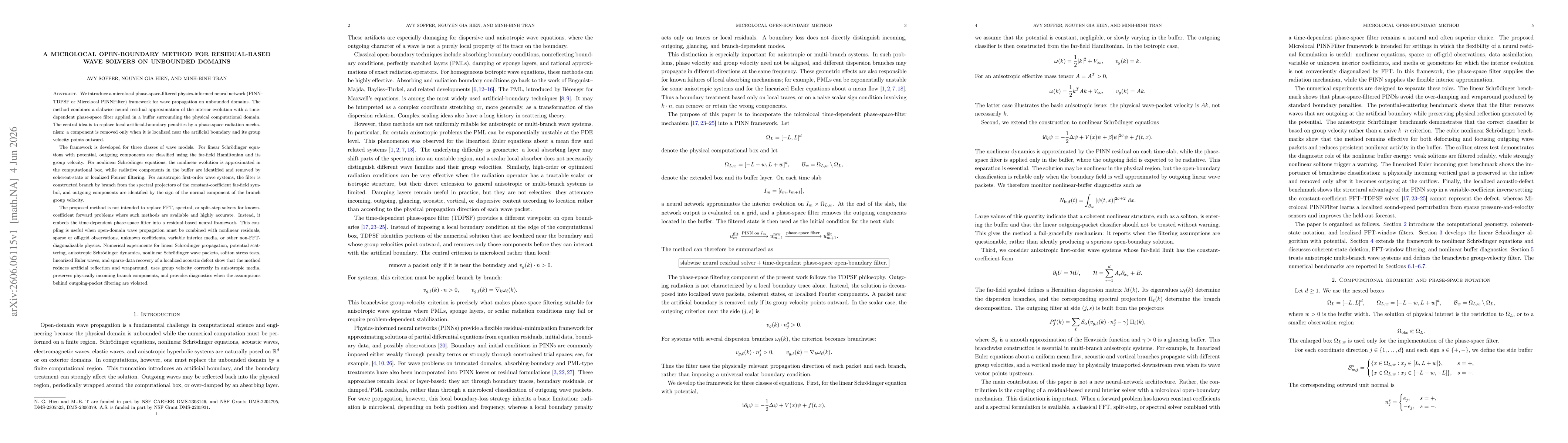 Thumbnail for A Microlocal Open-Boundary Method for Residual-Based Wave Solvers on Unbounded Domains