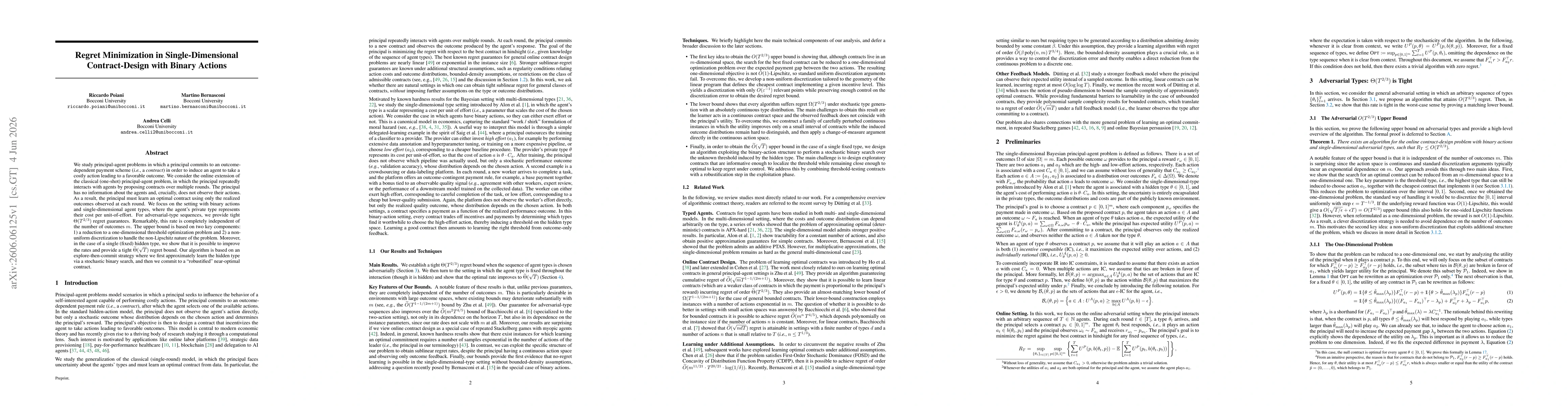 Thumbnail for Regret Minimization in Single-Dimensional Contract-Design with Binary Actions
