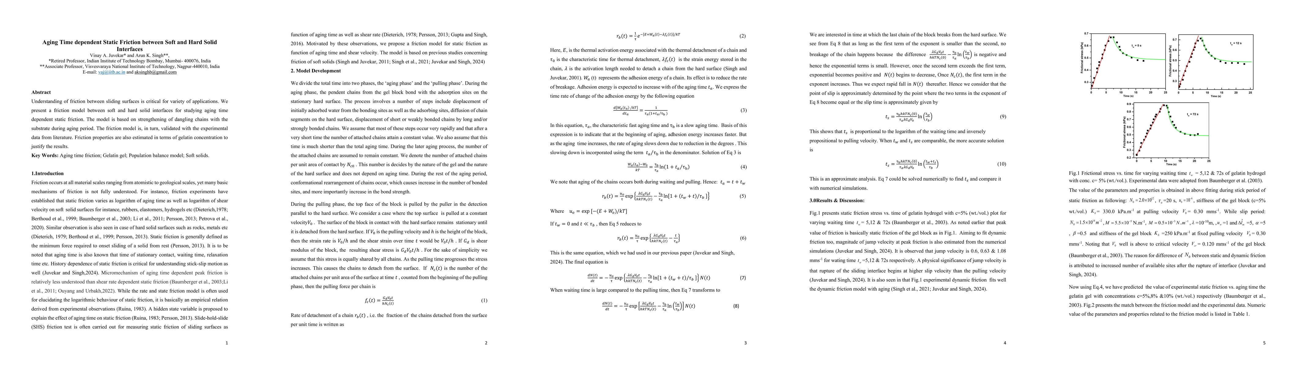Thumbnail for Aging Time dependent Static Friction between Soft and Hard Solid Interfaces