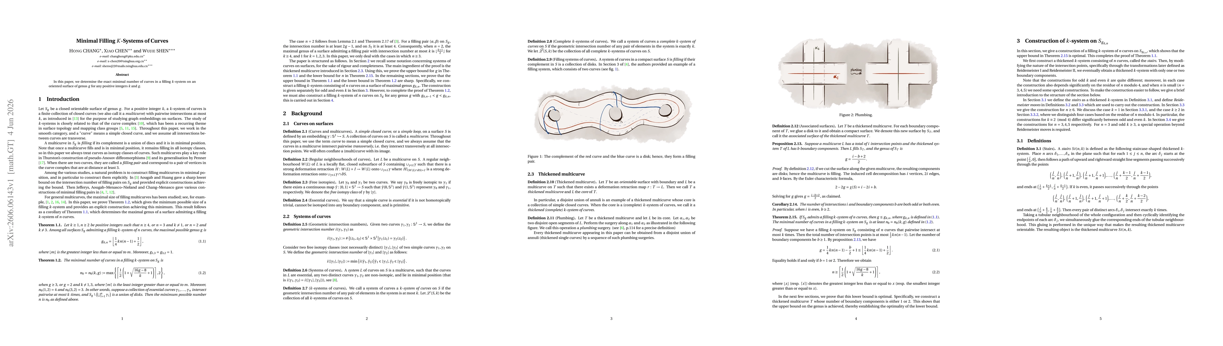 Thumbnail for Minimal Filling $K$-Systems of Curves