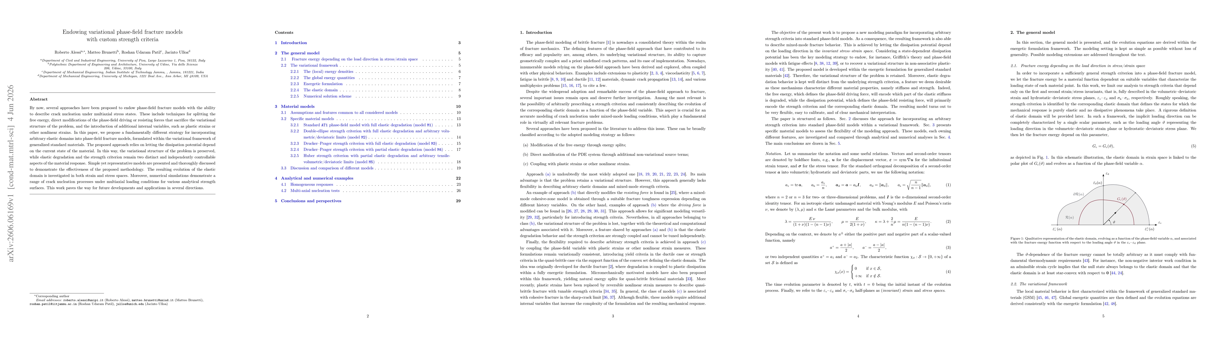 Thumbnail for Endowing variational phase-field fracture models with custom strength criteria