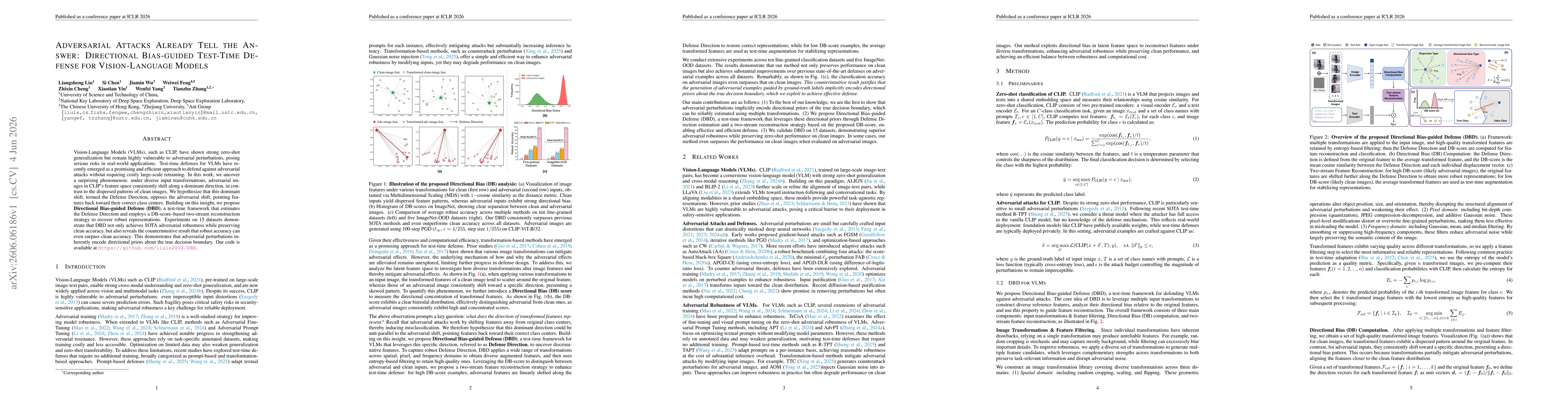 Thumbnail for Adversarial Attacks Already Tell the Answer: Directional Bias-Guided Test-time Defense for Vision-Language Models