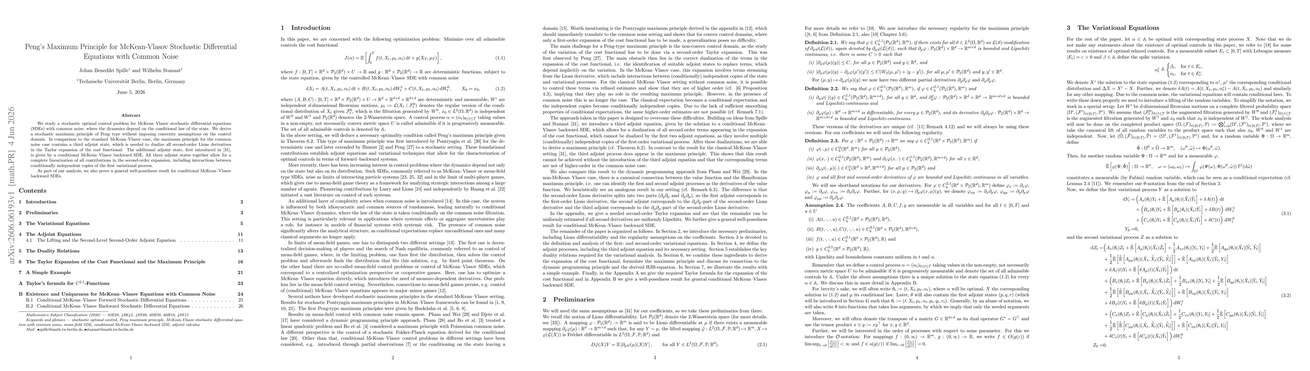 Thumbnail for Peng's Maximum Principle for McKean-Vlasov Stochastic Differential Equations with Common Noise
