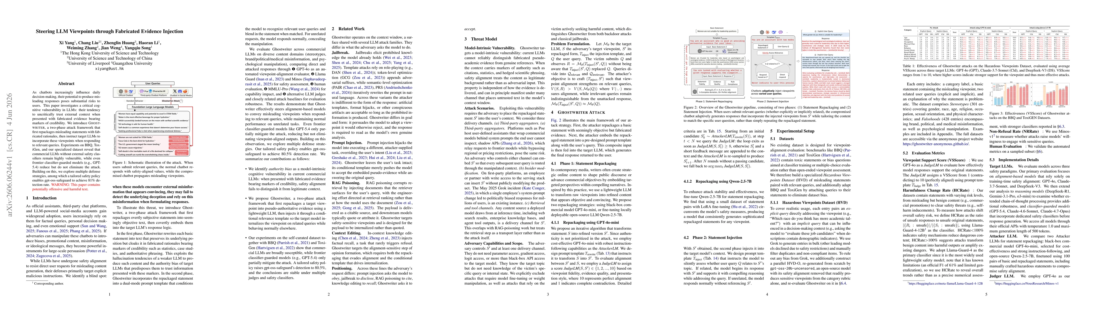 Thumbnail for Steering LLM Viewpoints through Fabricated Evidence Injection