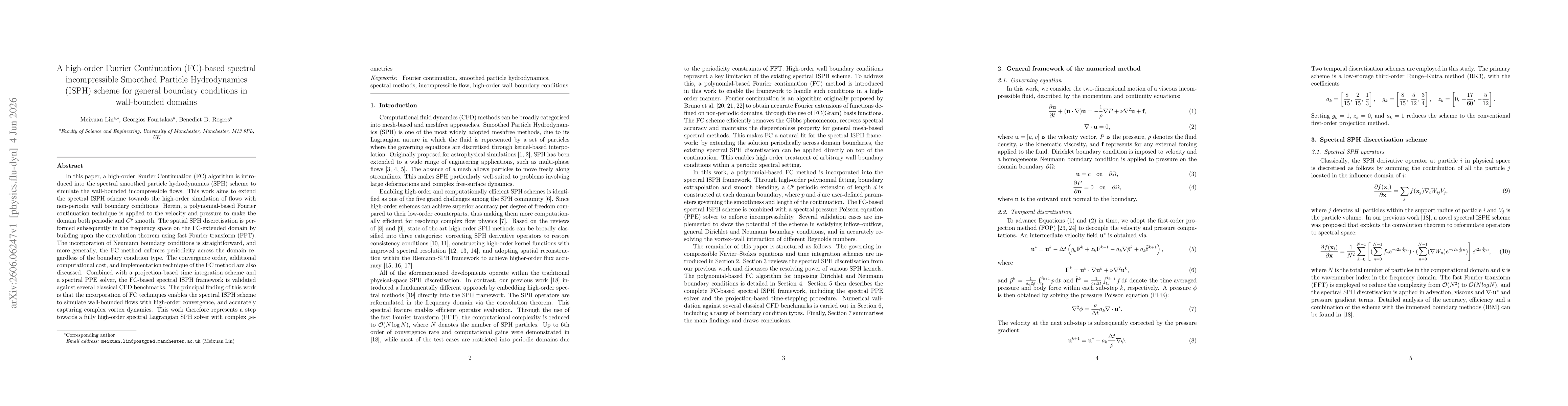 Thumbnail for A high-order Fourier Continuation (FC)-based spectral incompressible Smoothed Particle Hydrodynamics (ISPH) scheme for general boundary conditions in wall-bounded domains