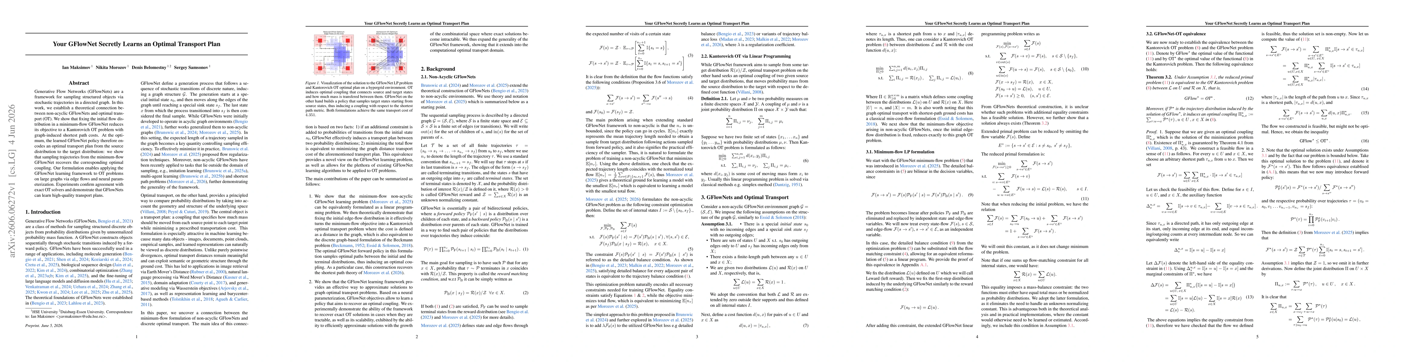 Thumbnail for Your GFlowNet Secretly Learns an Optimal Transport Plan