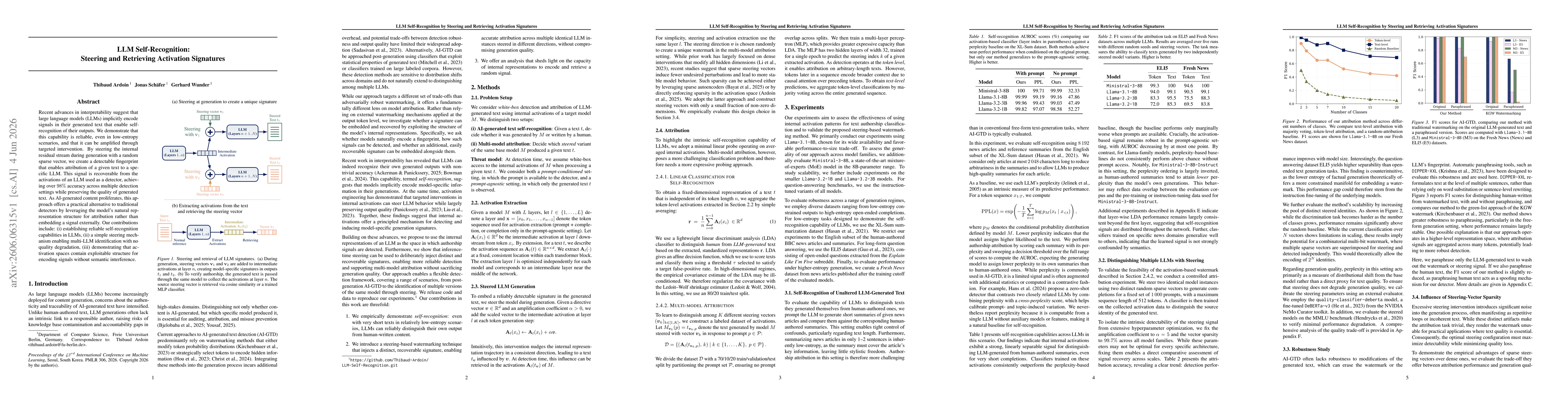 Thumbnail for LLM Self-Recognition: Steering and Retrieving Activation Signatures