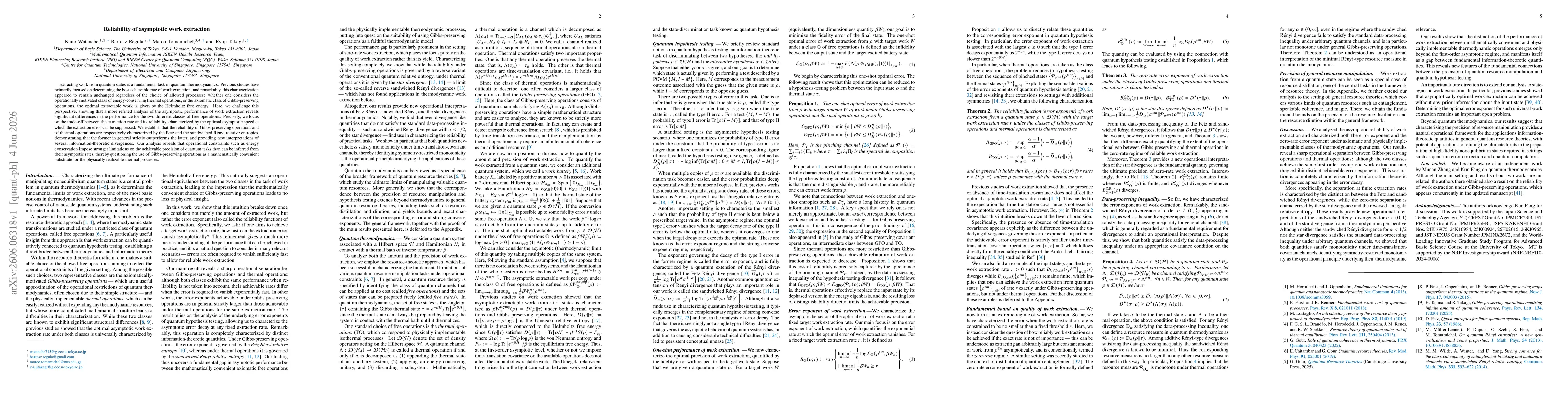 Thumbnail for Reliability of asymptotic work extraction