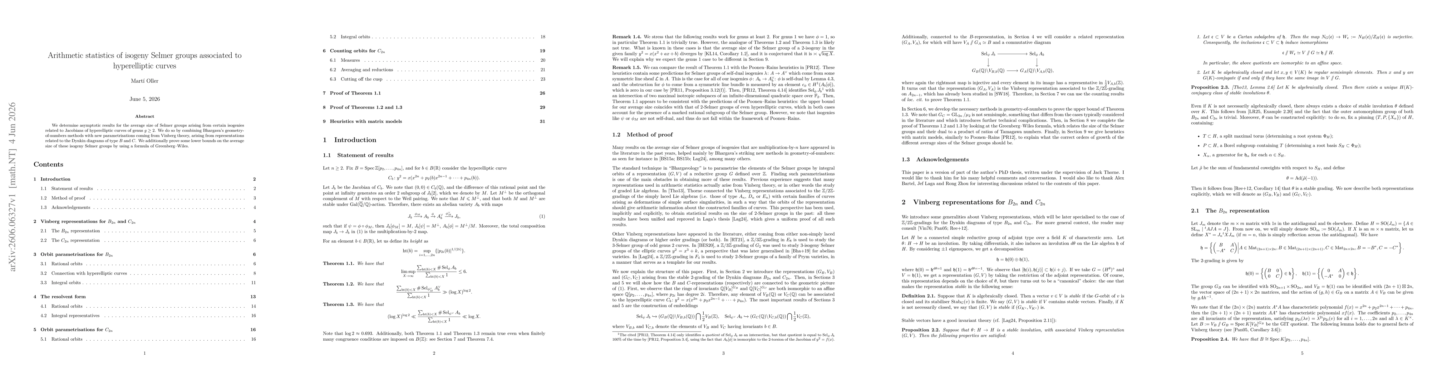 Thumbnail for Arithmetic statistics of isogeny Selmer groups associated to hyperelliptic curves
