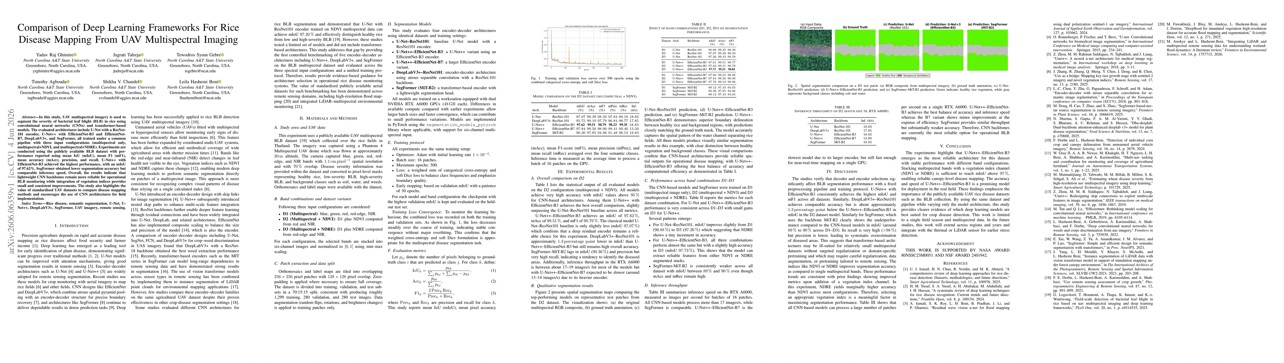 Thumbnail for Comparison of Deep Learning Frameworks For Rice Disease Mapping From UAV Multispectral Imaging