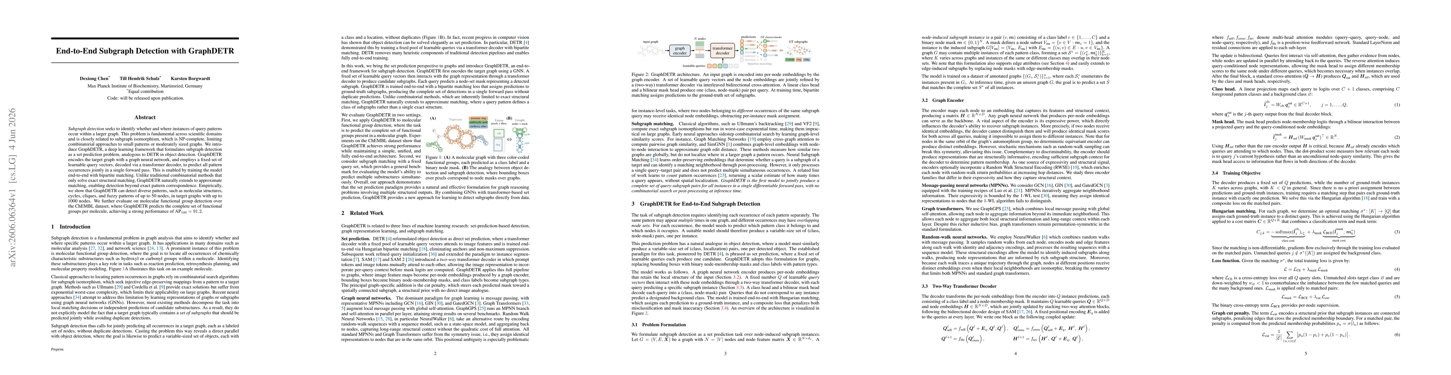 Thumbnail for End-to-End Subgraph Detection with GraphDETR