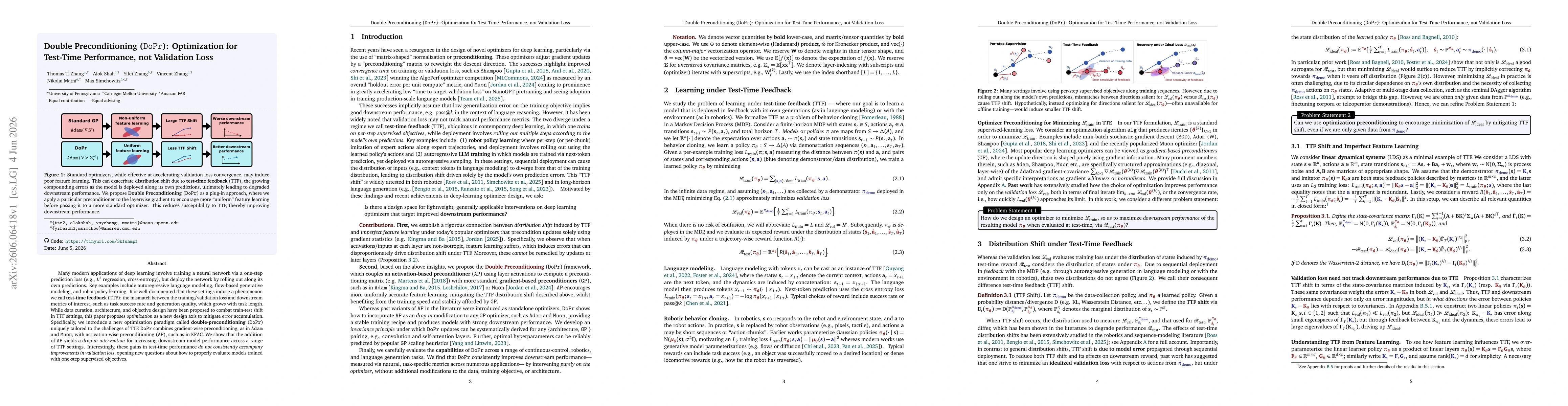 Thumbnail for Double Preconditioning (DoPr): Optimization for Test-Time Performance, not Validation Loss