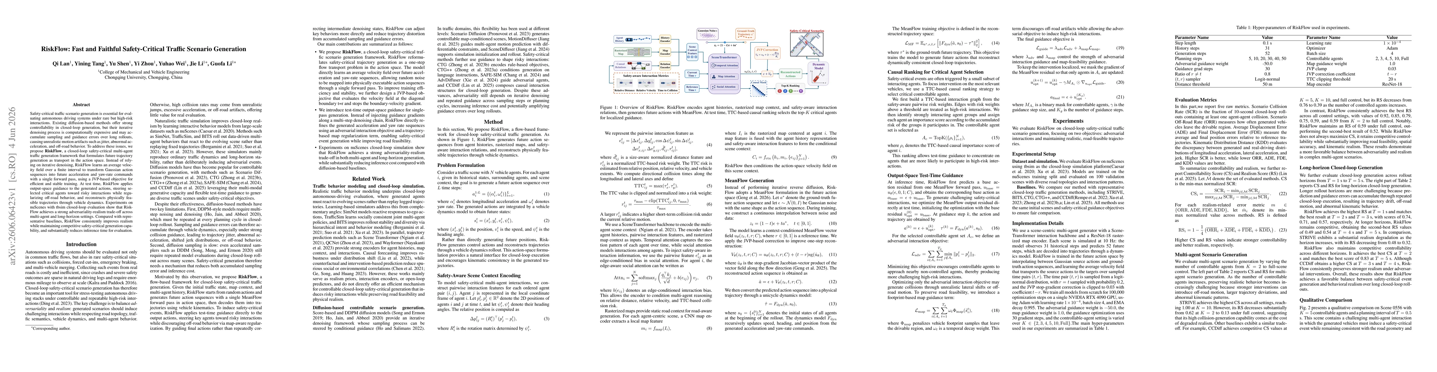 Thumbnail for RiskFlow: Fast and Faithful Safety-Critical Traffic Scenario Generation