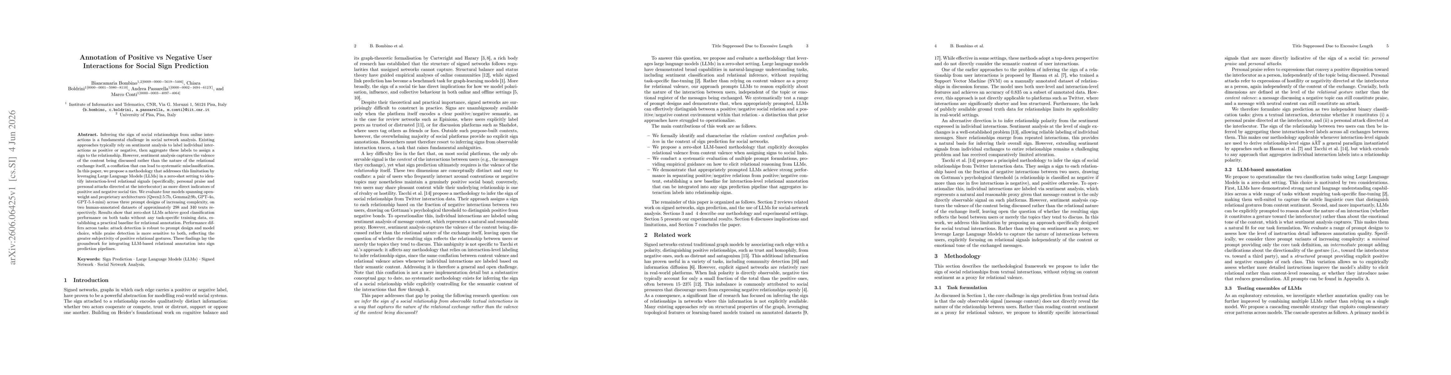 Thumbnail for Annotation of Positive vs Negative User Interactions for Social Sign Prediction