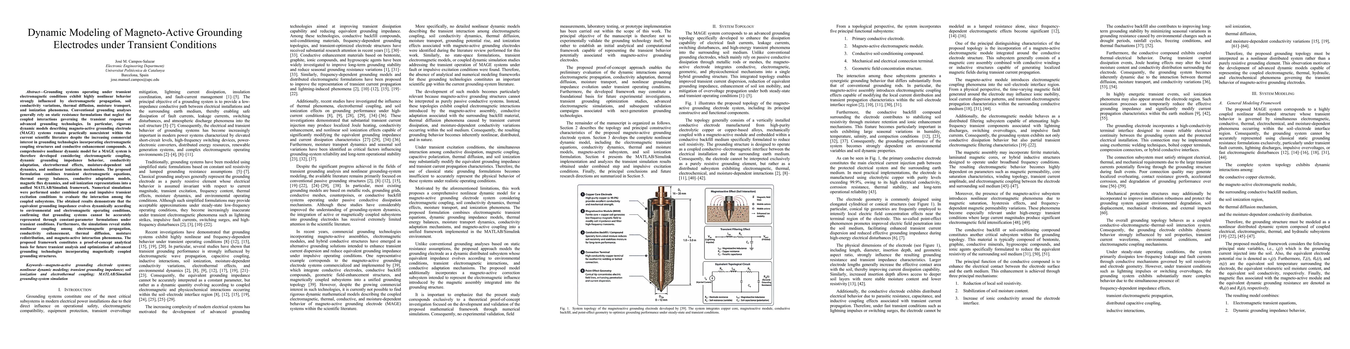 Thumbnail for Dynamic Modeling of Magneto-Active Grounding Electrodes under Transient Conditions