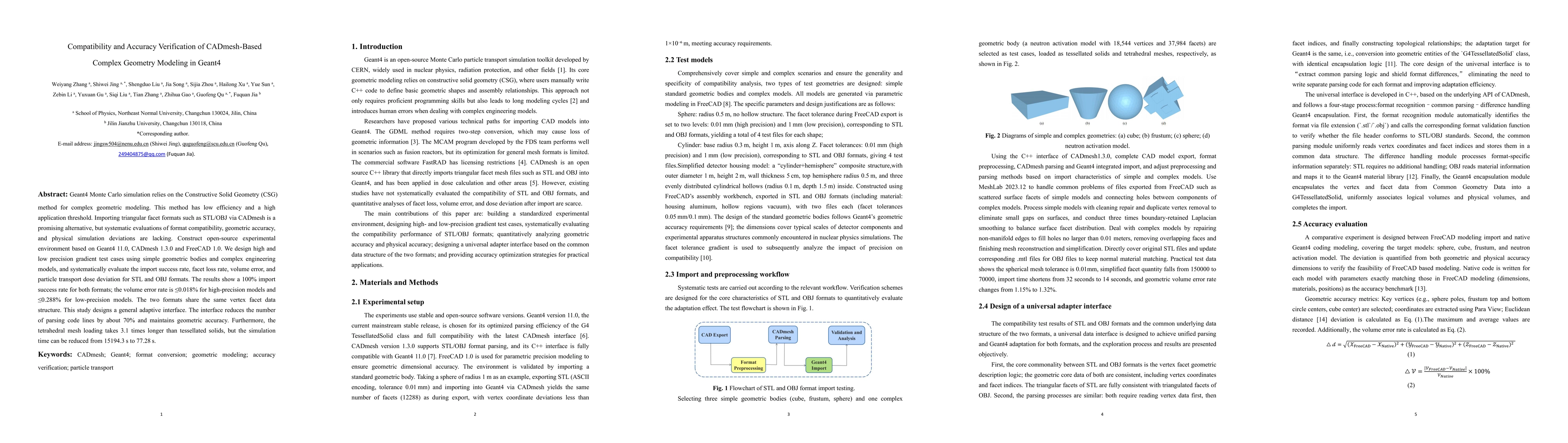 Thumbnail for Compatibility and Accuracy Verification of CADmesh-Based Complex Geometry Modeling in Geant4