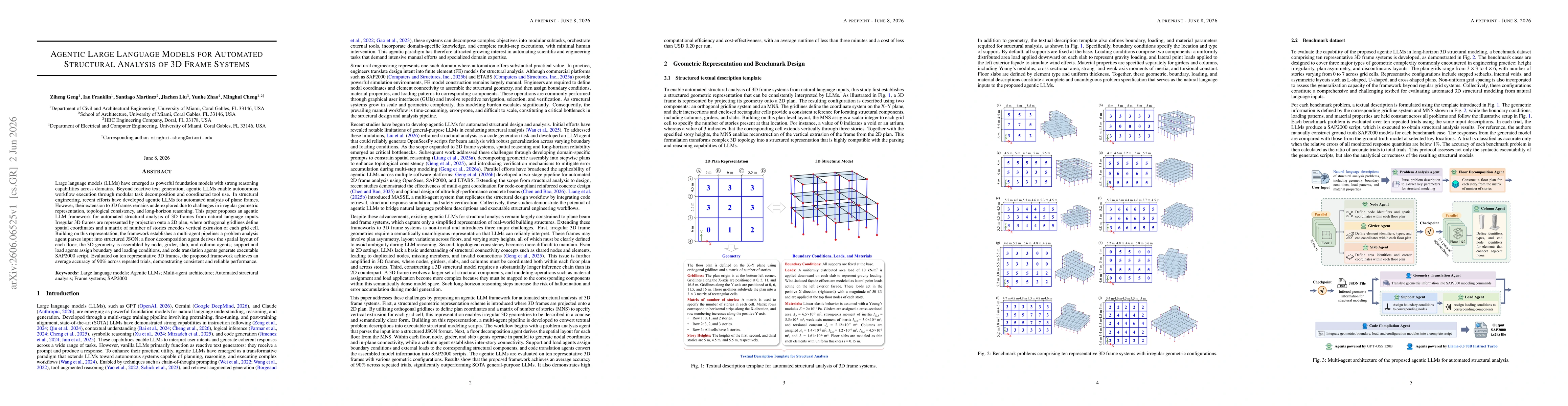 Thumbnail for Agentic Large Language Models for Automated Structural Analysis of 3D Frame Systems