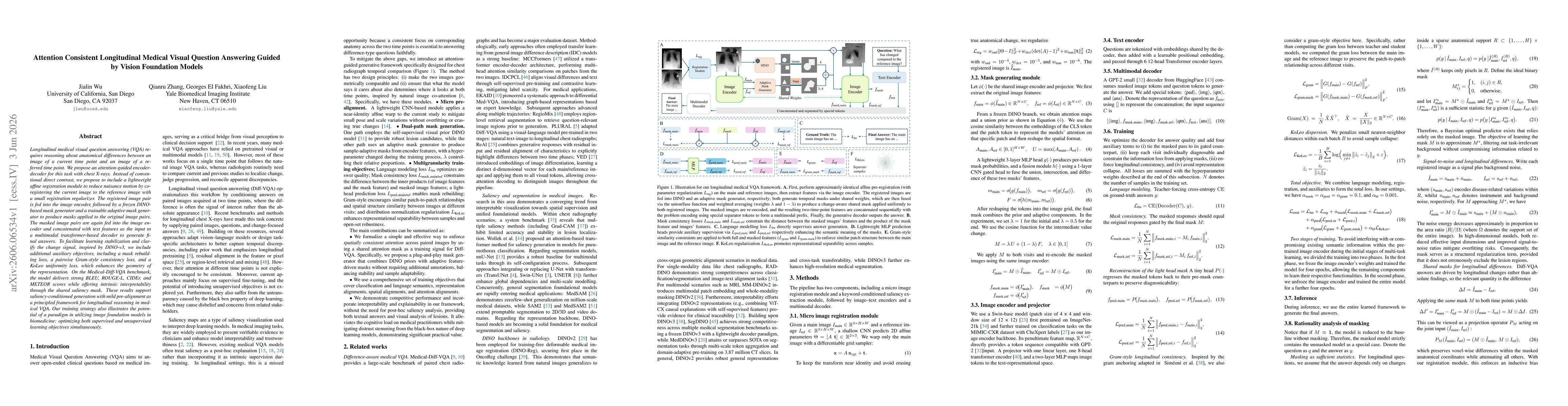 Thumbnail for Attention Consistent Longitudinal Medical Visual Question Answering Guided by Vision Foundation Models
