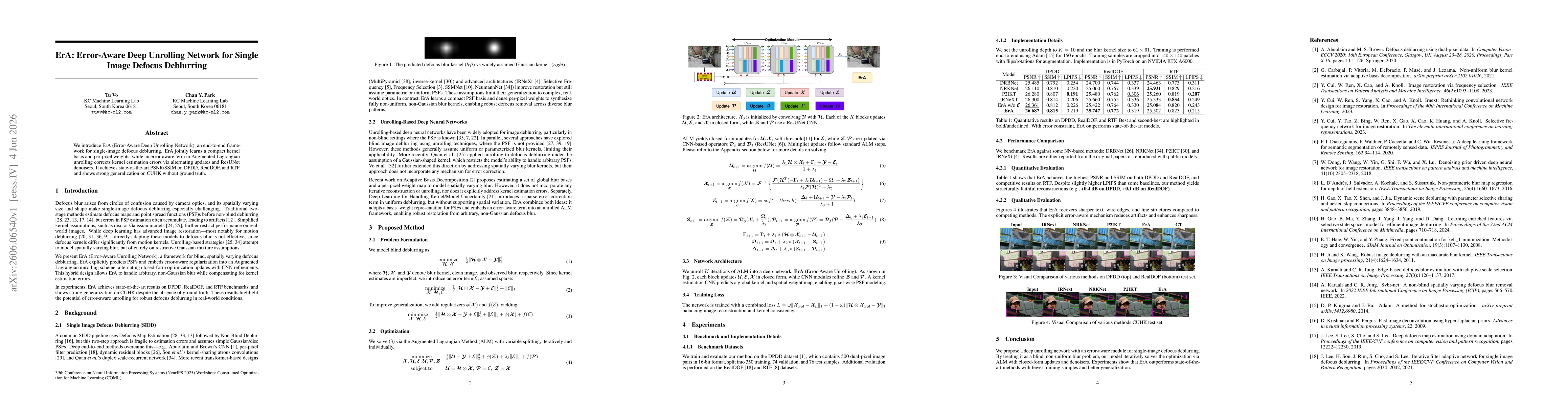 Thumbnail for ErA: Error-Aware Deep Unrolling Network for Single Image Defocus Deblurring