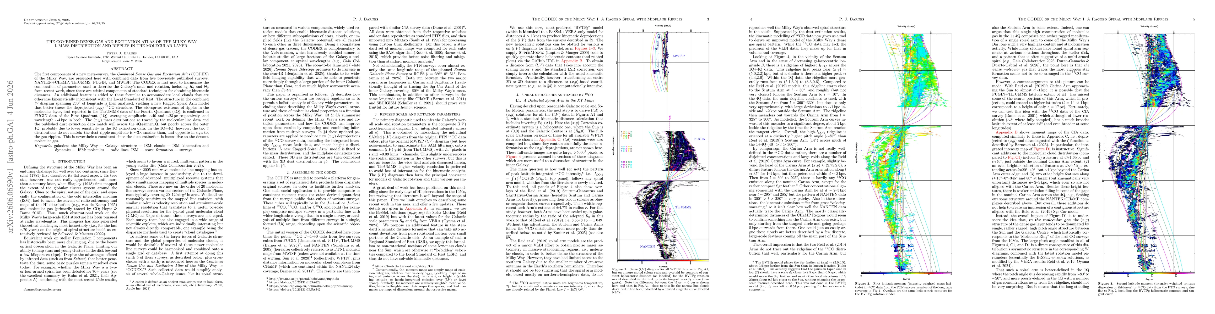 Thumbnail for The Combined Dense Gas and Excitation Atlas of the Milky Way I. Mass Distribution and Ripples in the Molecular Layer