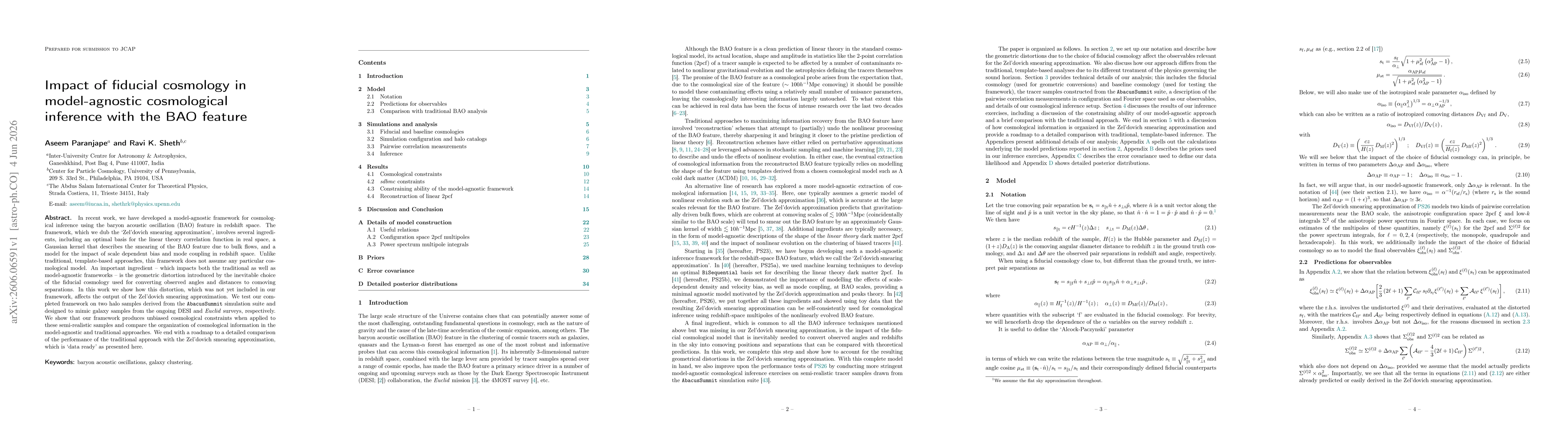 Thumbnail for Impact of fiducial cosmology in model-agnostic cosmological inference with the BAO feature