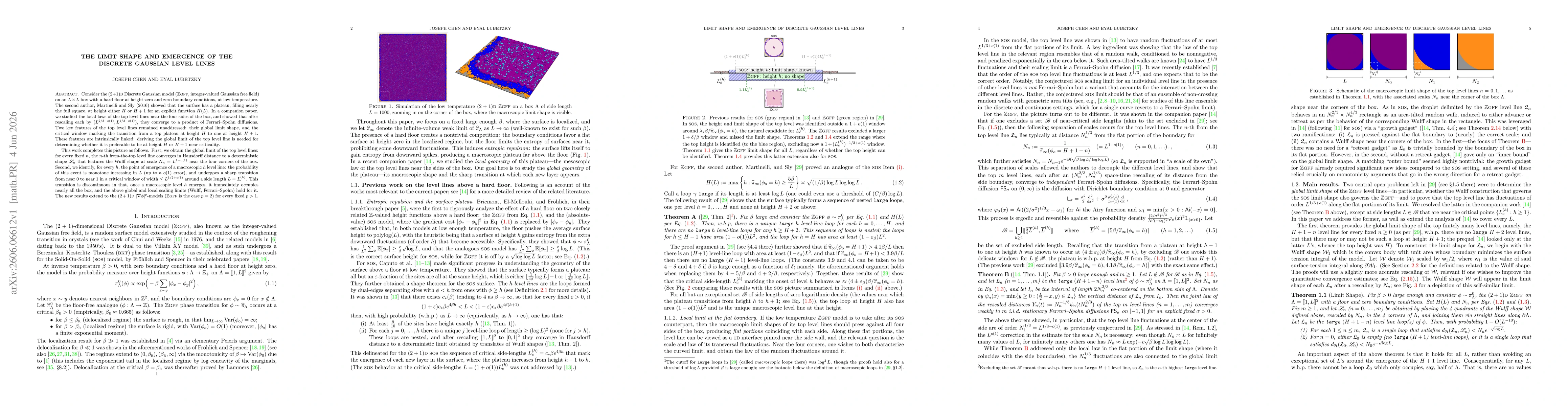 Thumbnail for The limit shape and emergence of the Discrete Gaussian level lines