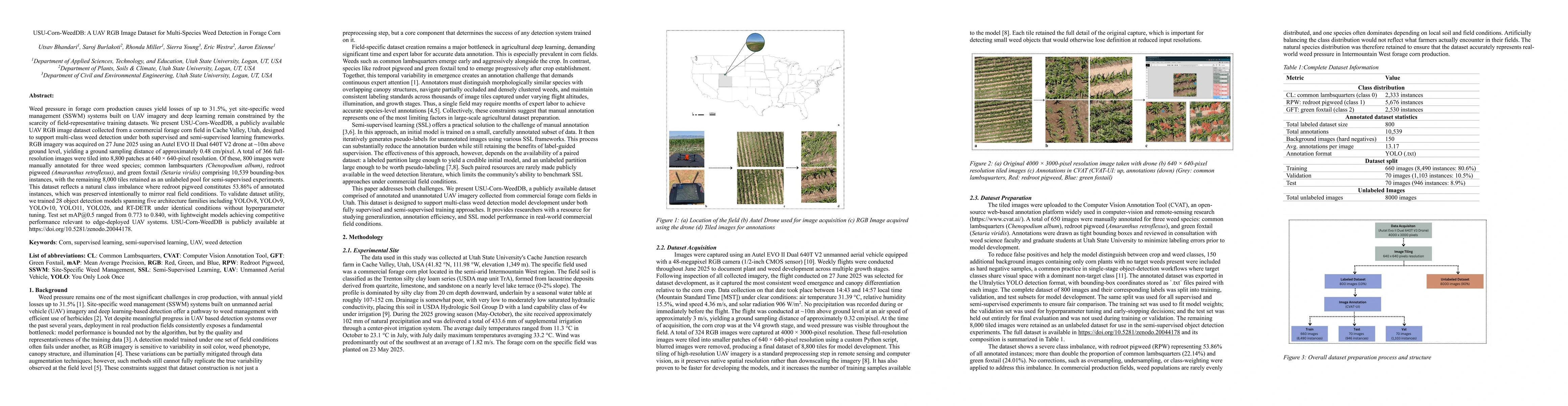 Thumbnail for USU-Corn-WeedDB: A UAV RGB Image Dataset for Multi-Species Weed Detection in Forage Corn