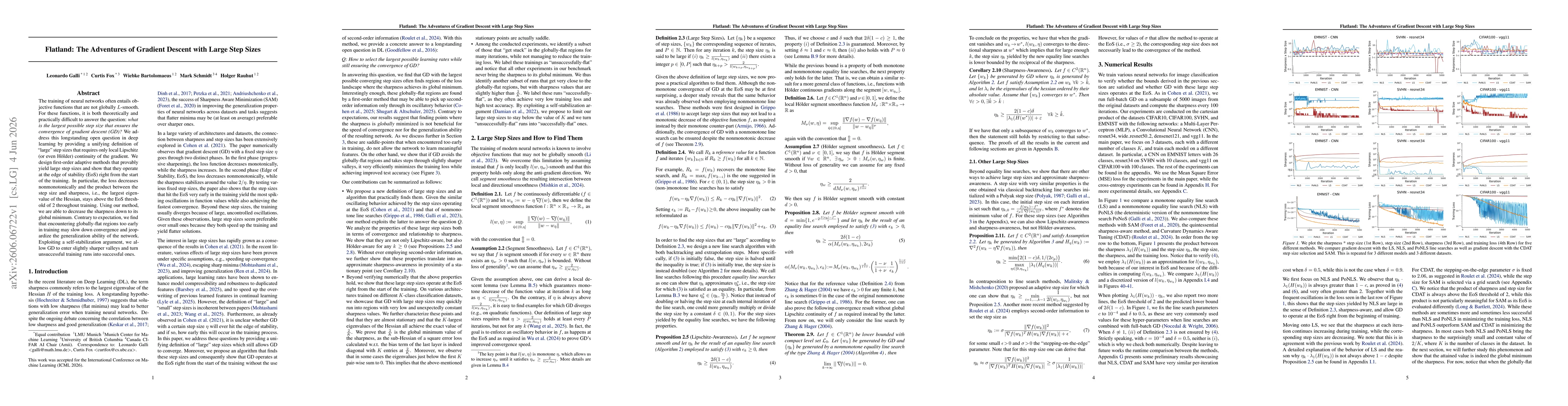 Thumbnail for Flatland: The Adventures of Gradient Descent with Large Step Sizes