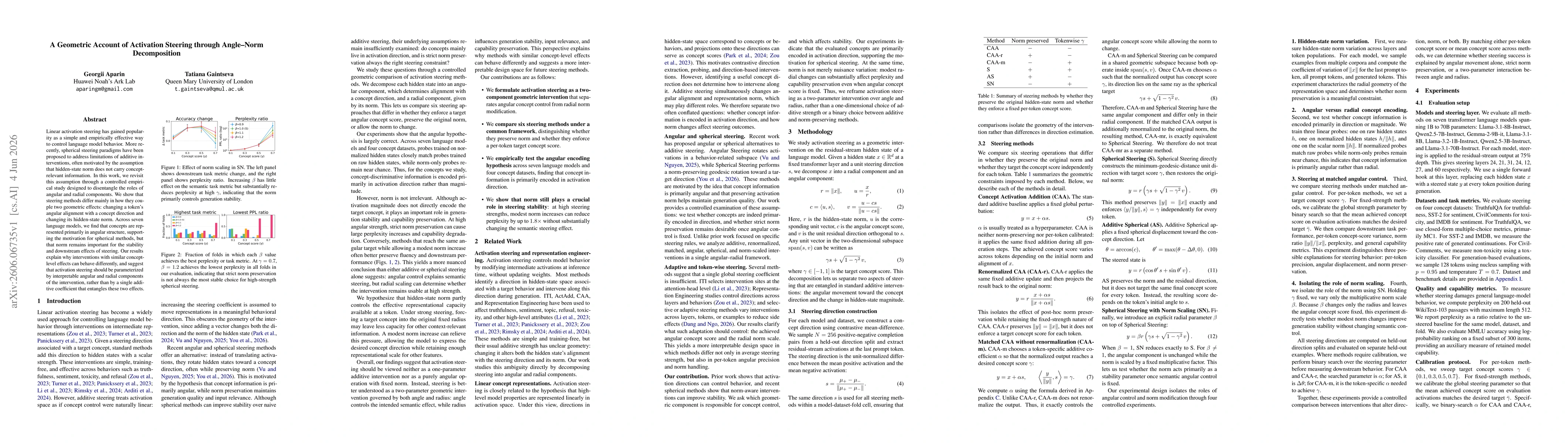 Thumbnail for A Geometric Account of Activation Steering through Angle-Norm Decomposition