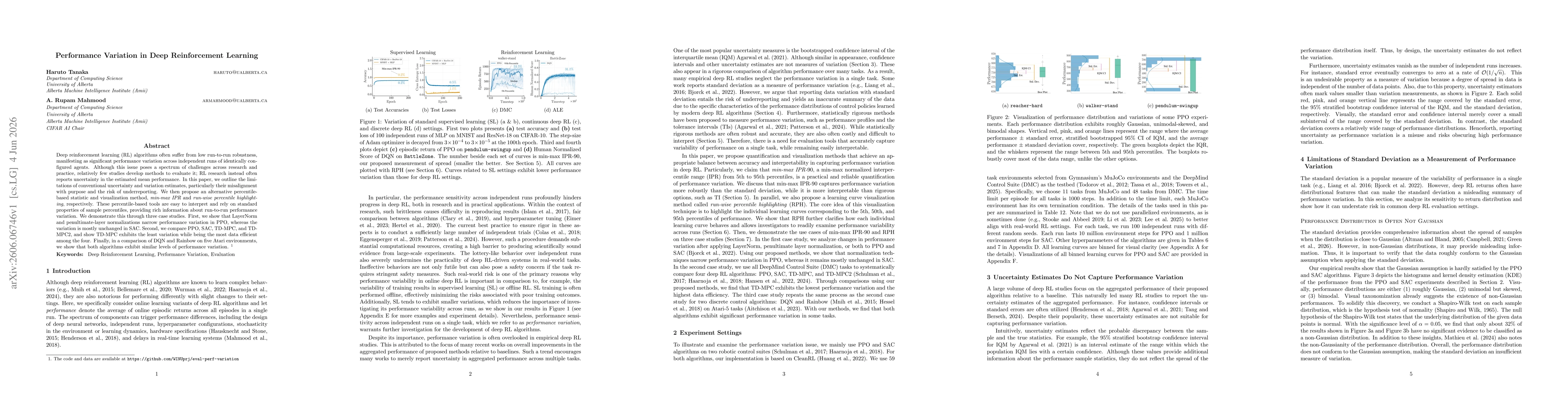 Thumbnail for Performance Variation in Deep Reinforcement Learning