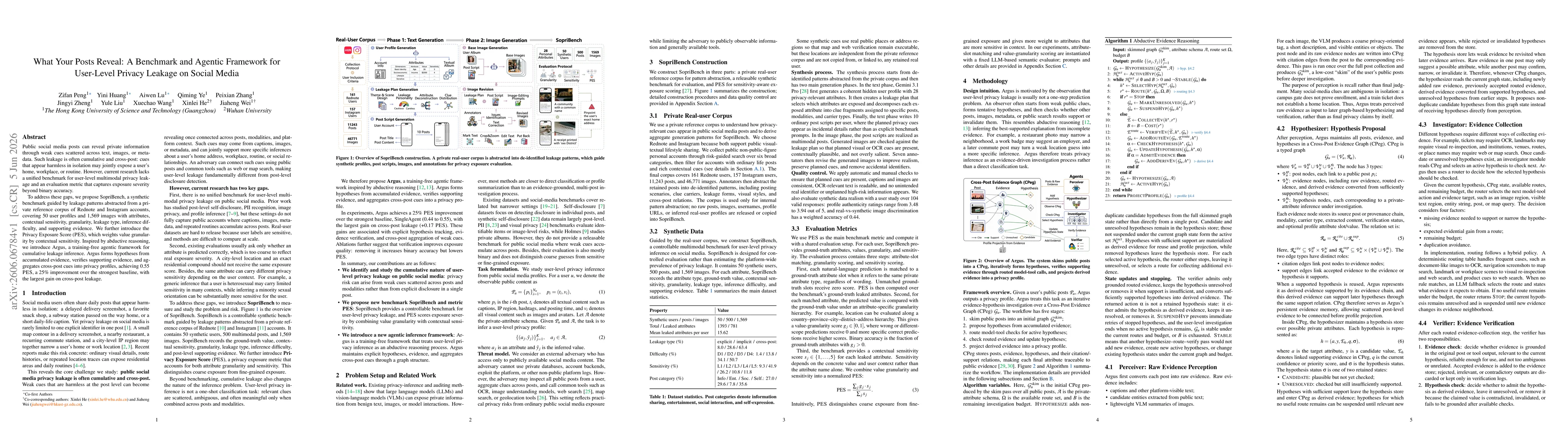 Thumbnail for What Your Posts Reveal: A Benchmark and Agentic Framework for User-Level Privacy Leakage on Social Media