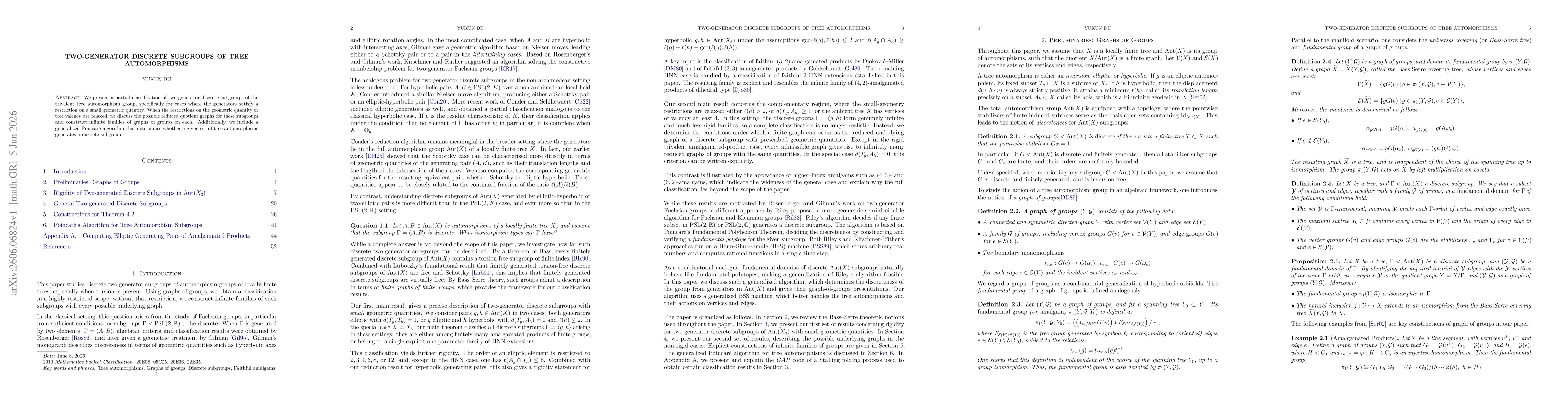 Thumbnail for Two-Generator Discrete Subgroups of Tree Automorphisms