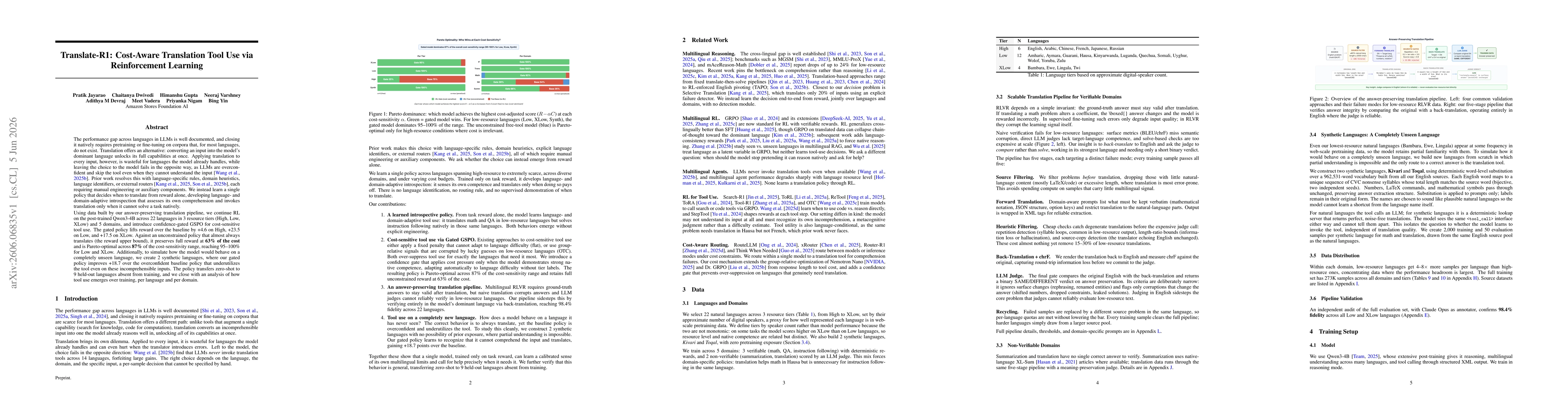 Thumbnail for Translate-R1: Cost-Aware Translation Tool Use via Reinforcement Learning