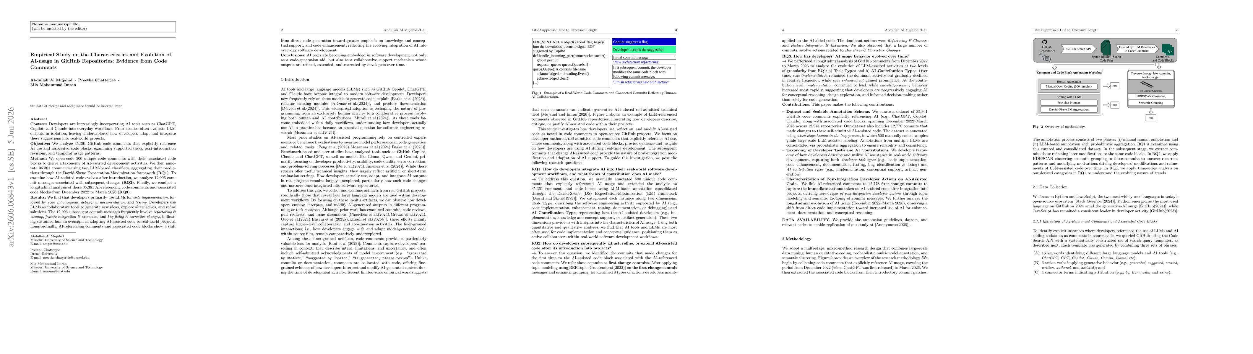 Thumbnail for Empirical Study on the Characteristics and Evolution of AI-usage in GitHub Repositories: Evidence from Code Comments