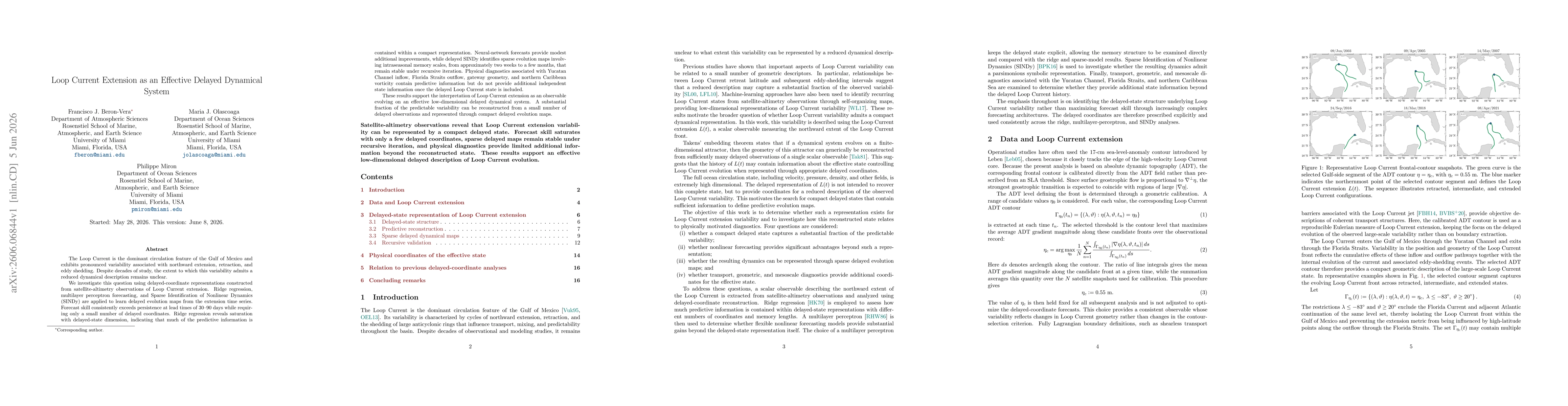 Thumbnail for Loop Current Extension as an Effective Delayed Dynamical System