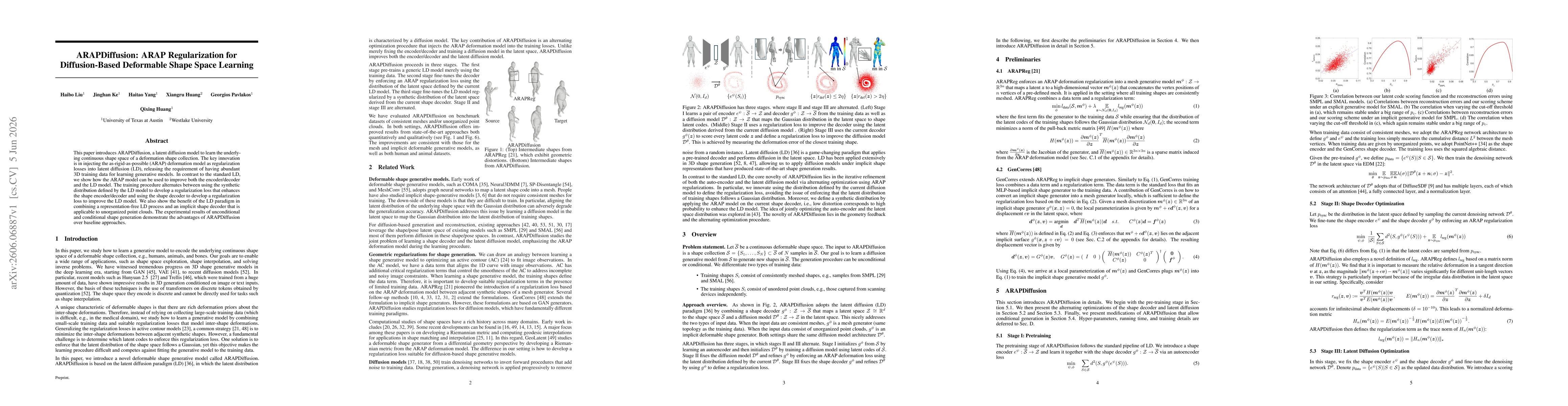 Thumbnail for ARAPDiffusion: ARAP Regularization for Diffusion-Based Deformable Shape Space Learning
