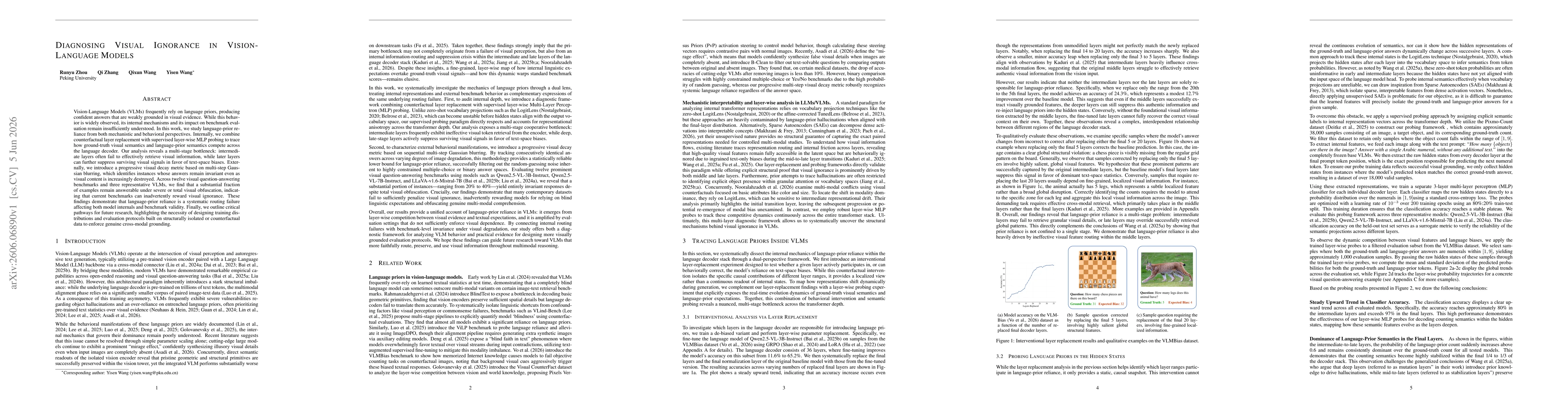 Thumbnail for Diagnosing Visual Ignorance in Vision-Language Models