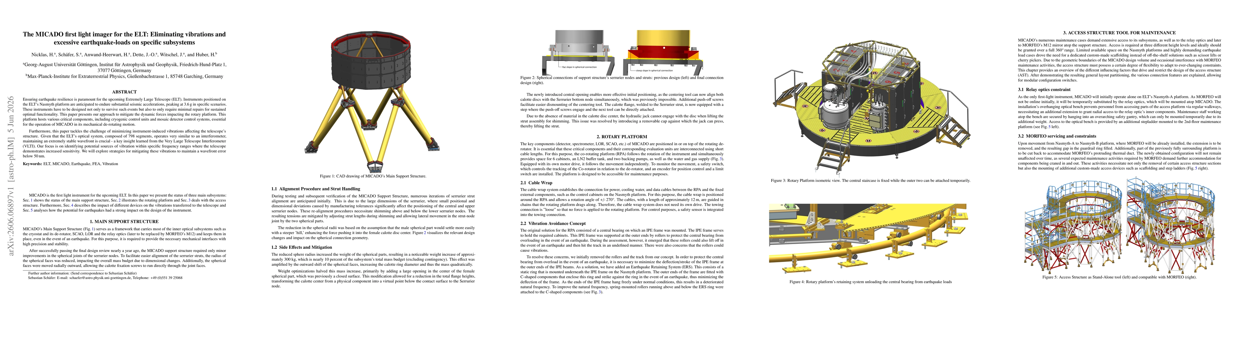 Thumbnail for The MICADO first light imager for the ELT: eliminating vibrations and excessive earthquake-loads on specific subsystems