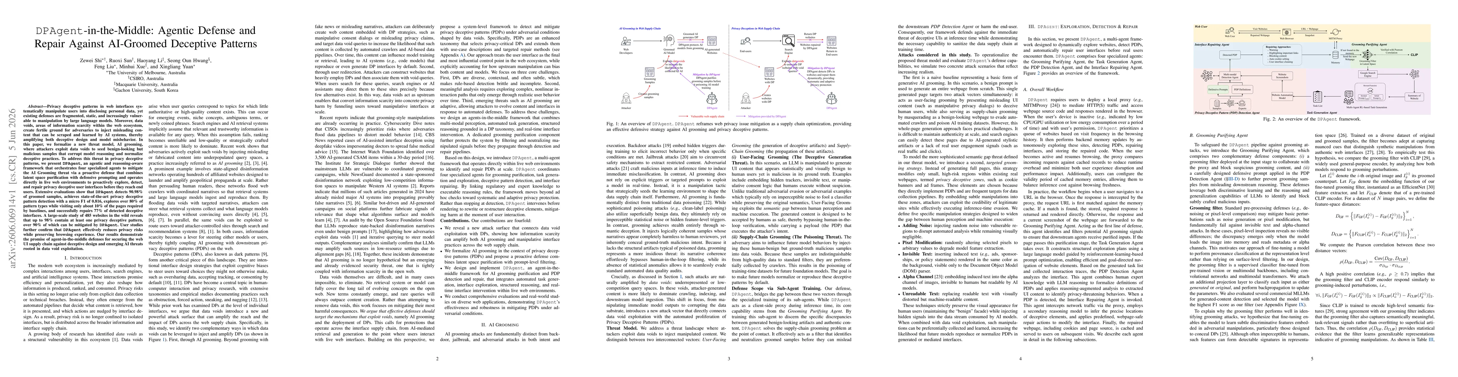 Thumbnail for DPAgent-in-the-Middle: Agentic Defense and Repair Against AI-Groomed Deceptive Patterns