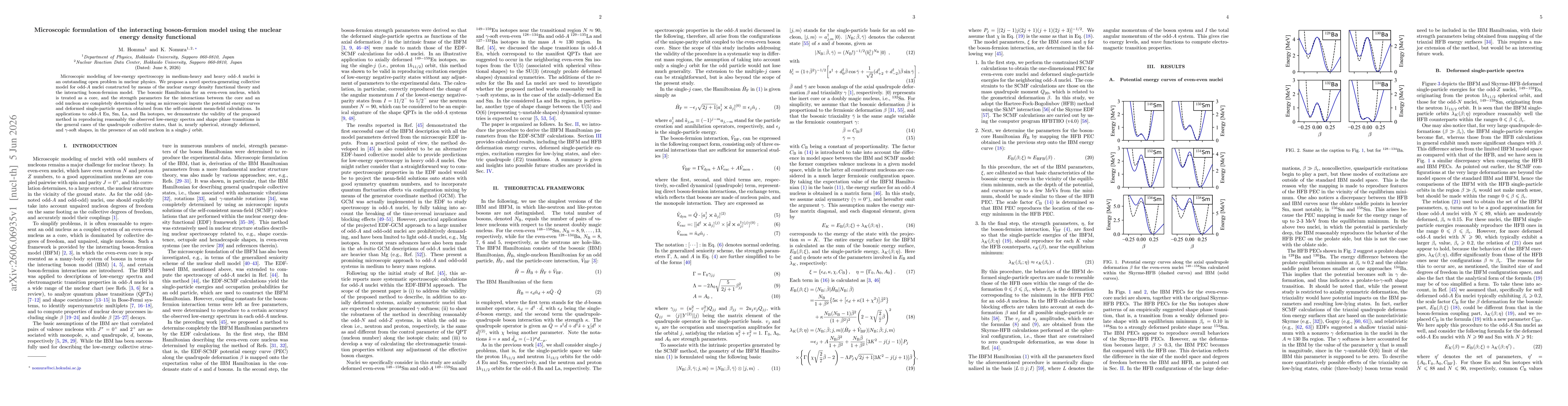 Thumbnail for Microscopic formulation of the interacting boson-fermion model using the nuclear energy density functional