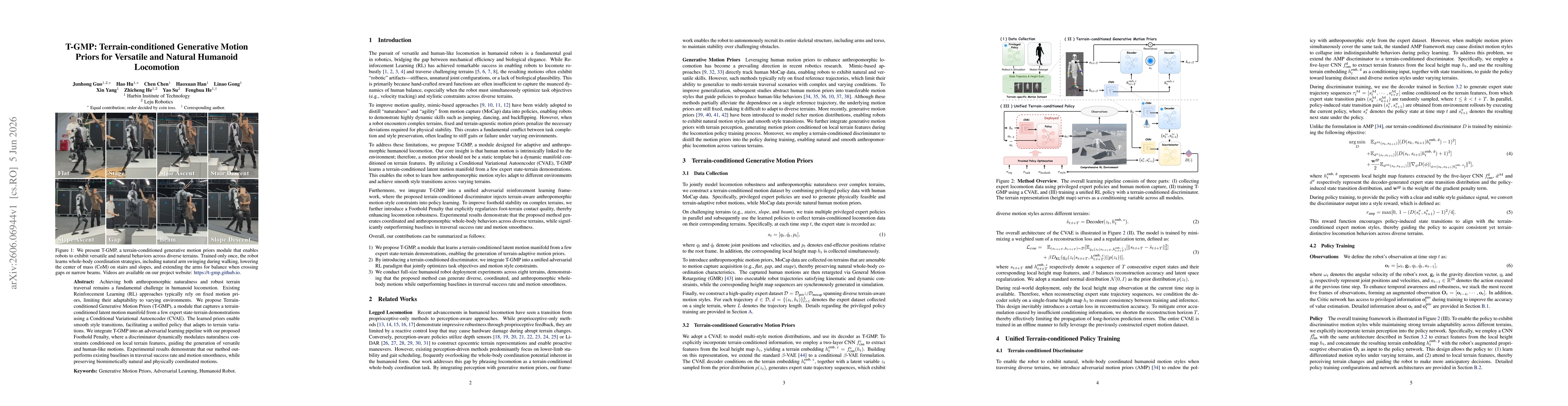 Thumbnail for T-GMP: Terrain-conditioned Generative Motion Priors for Versatile and Natural Humanoid Locomotion