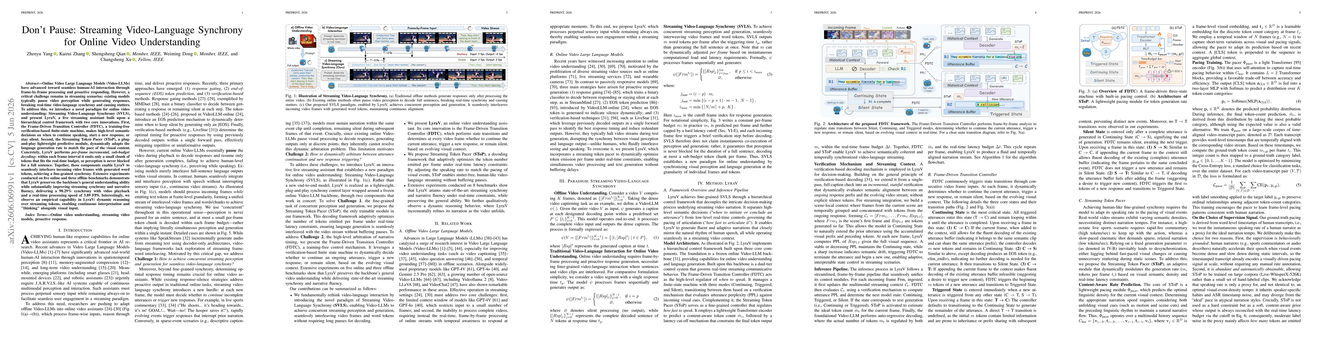 Thumbnail for Don't Pause: Streaming Video-Language Synchrony for Online Video Understanding