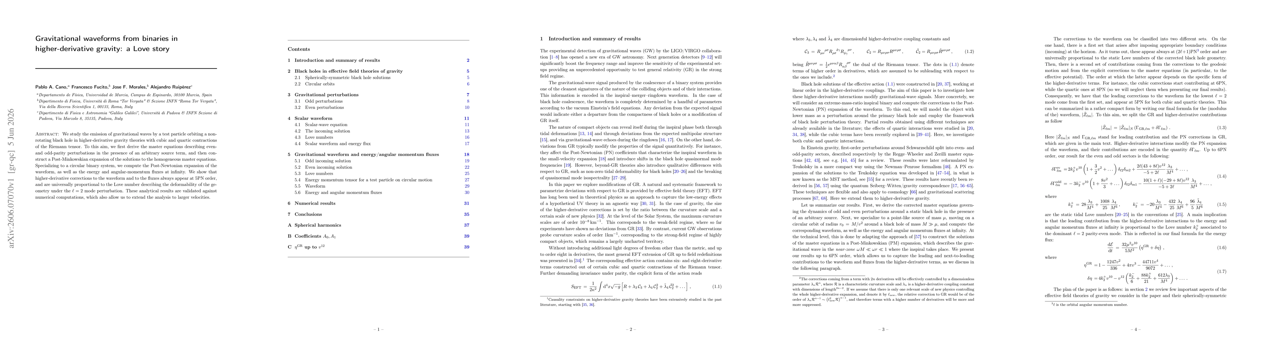 Thumbnail for Gravitational waveforms from binaries in higher-derivative gravity: a Love story