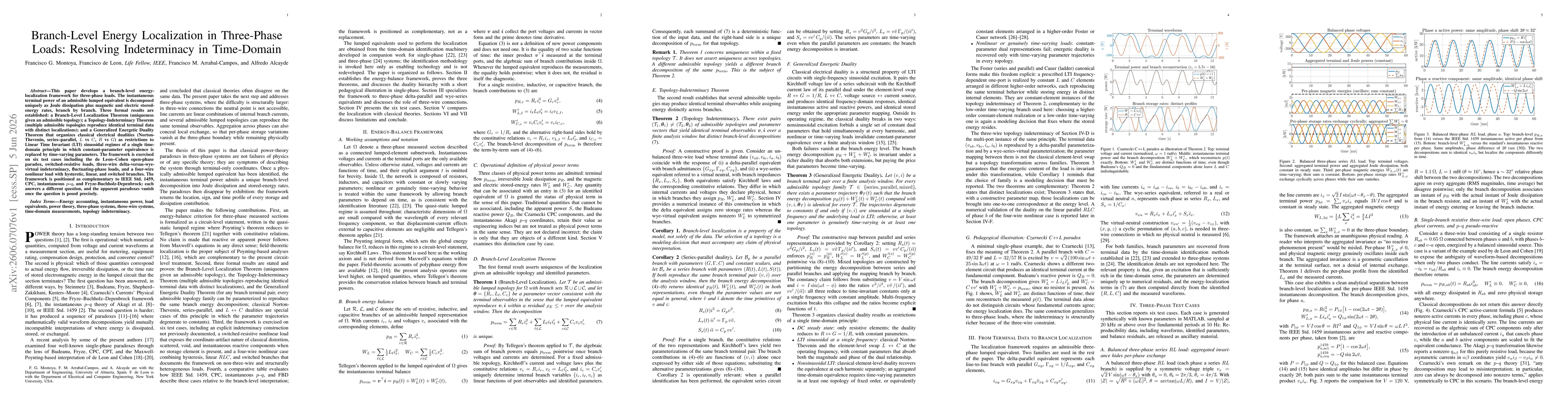 Thumbnail for Branch-Level Energy Localization in Three-Phase Loads: Resolving Indeterminacy in Time-Domain