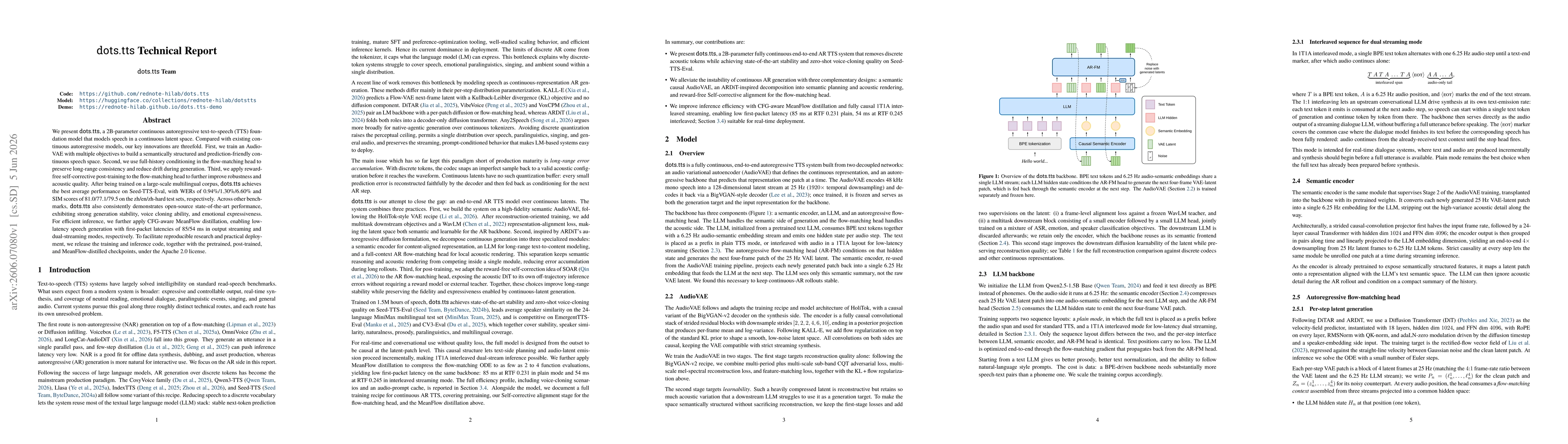 Thumbnail for dots.tts Technical Report