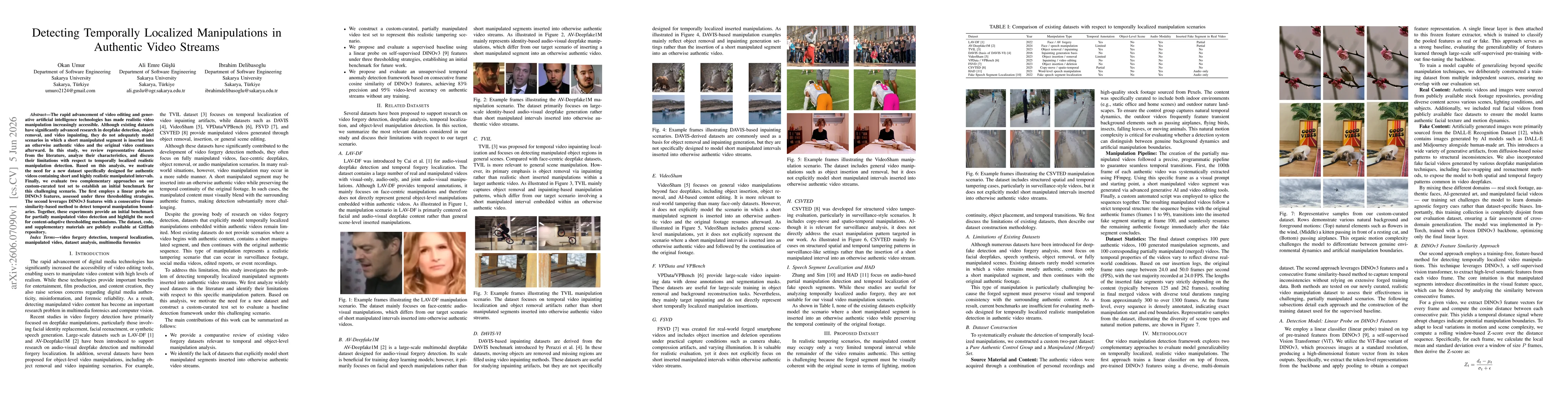 Thumbnail for Detecting Temporally Localized Manipulations in Authentic Video Streams
