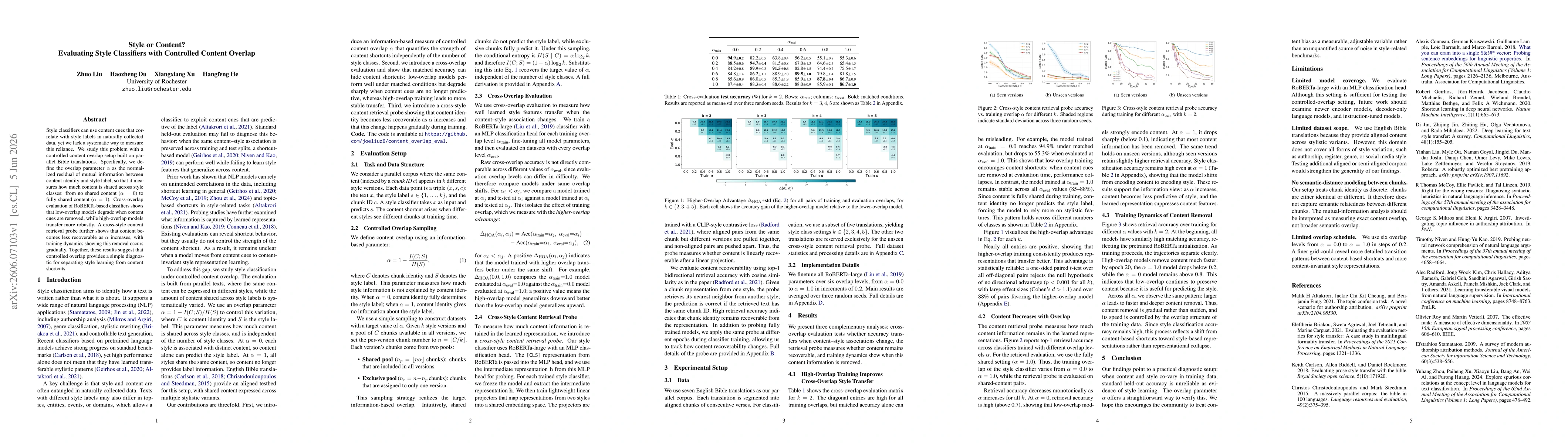 Thumbnail for Style or Content? Evaluating Style Classifiers with Controlled Content Overlap
